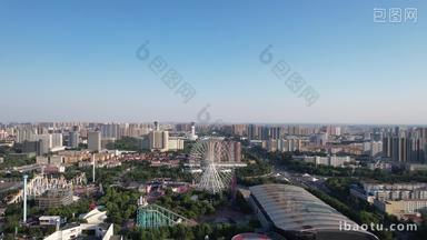 山东潍坊城市风光交通城市大景高楼建筑航拍